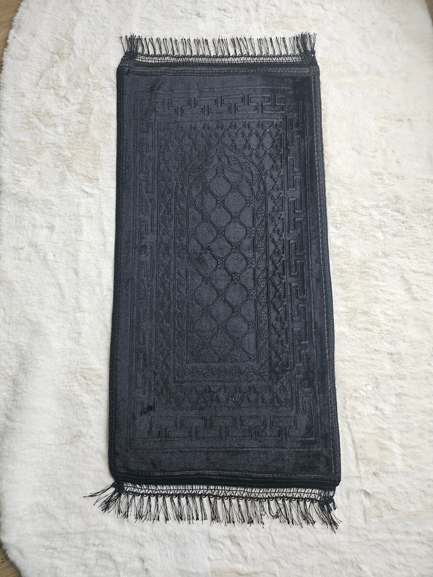 Tapis prière enfant épais Noir