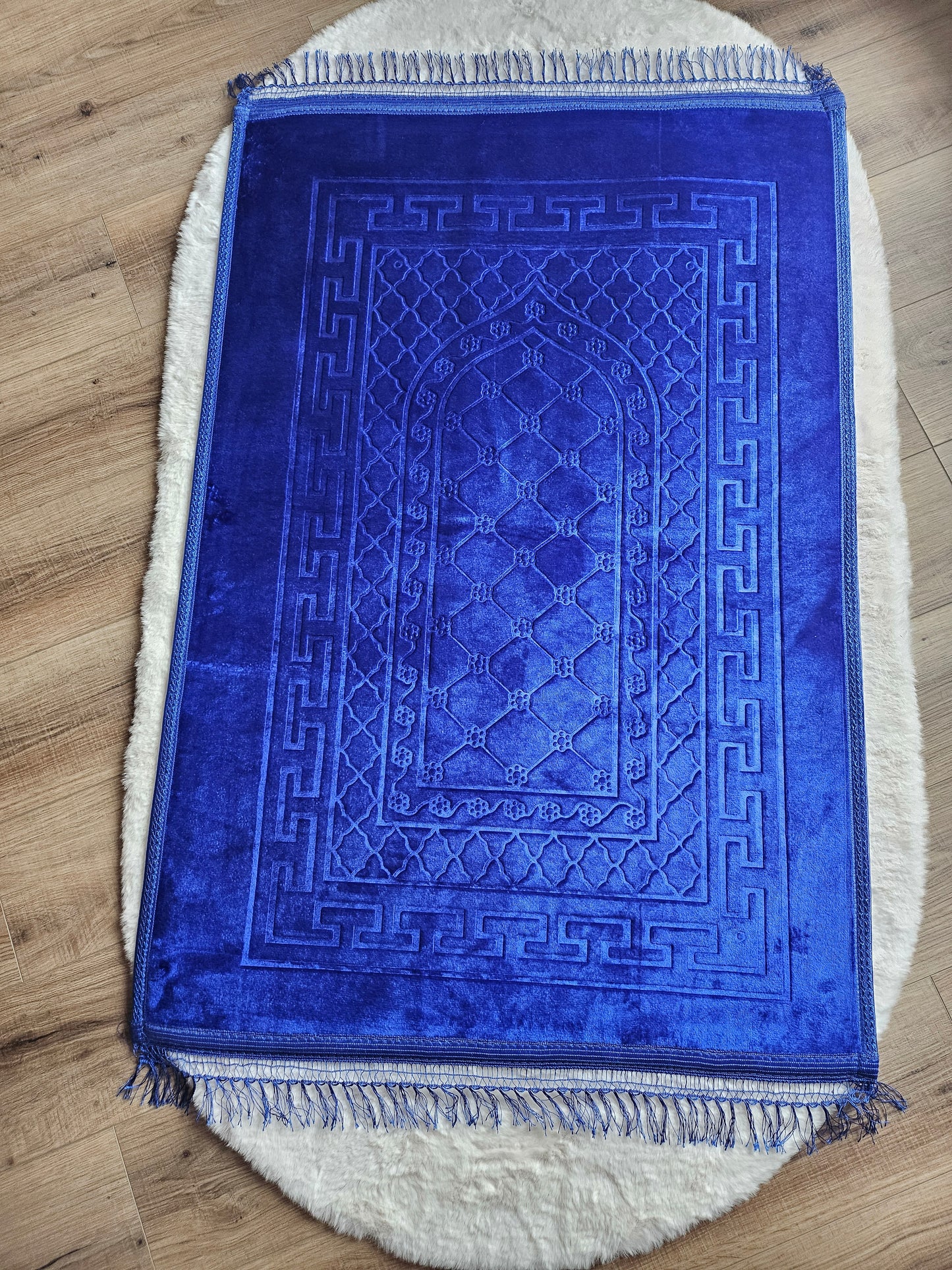 Tapis prière épais Bleu roi