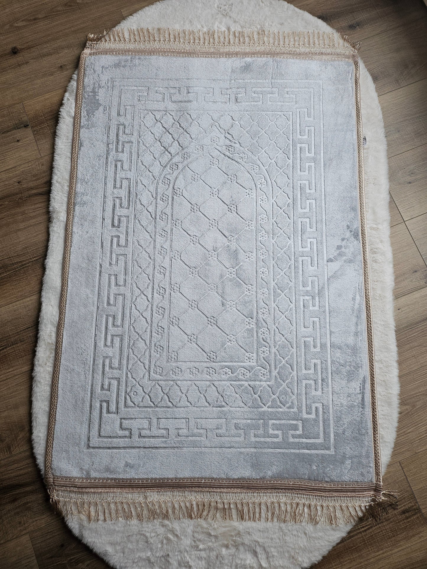 Tapis prière épais Gris