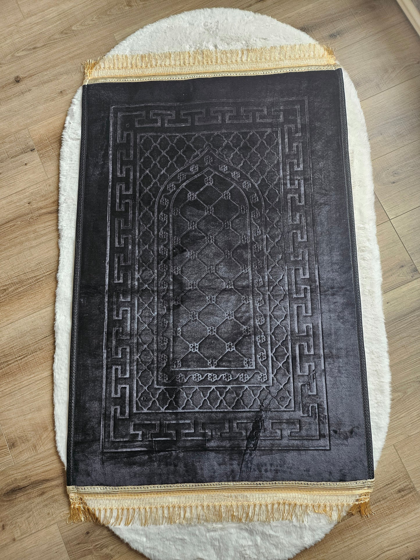 Tapis prière épais Noir