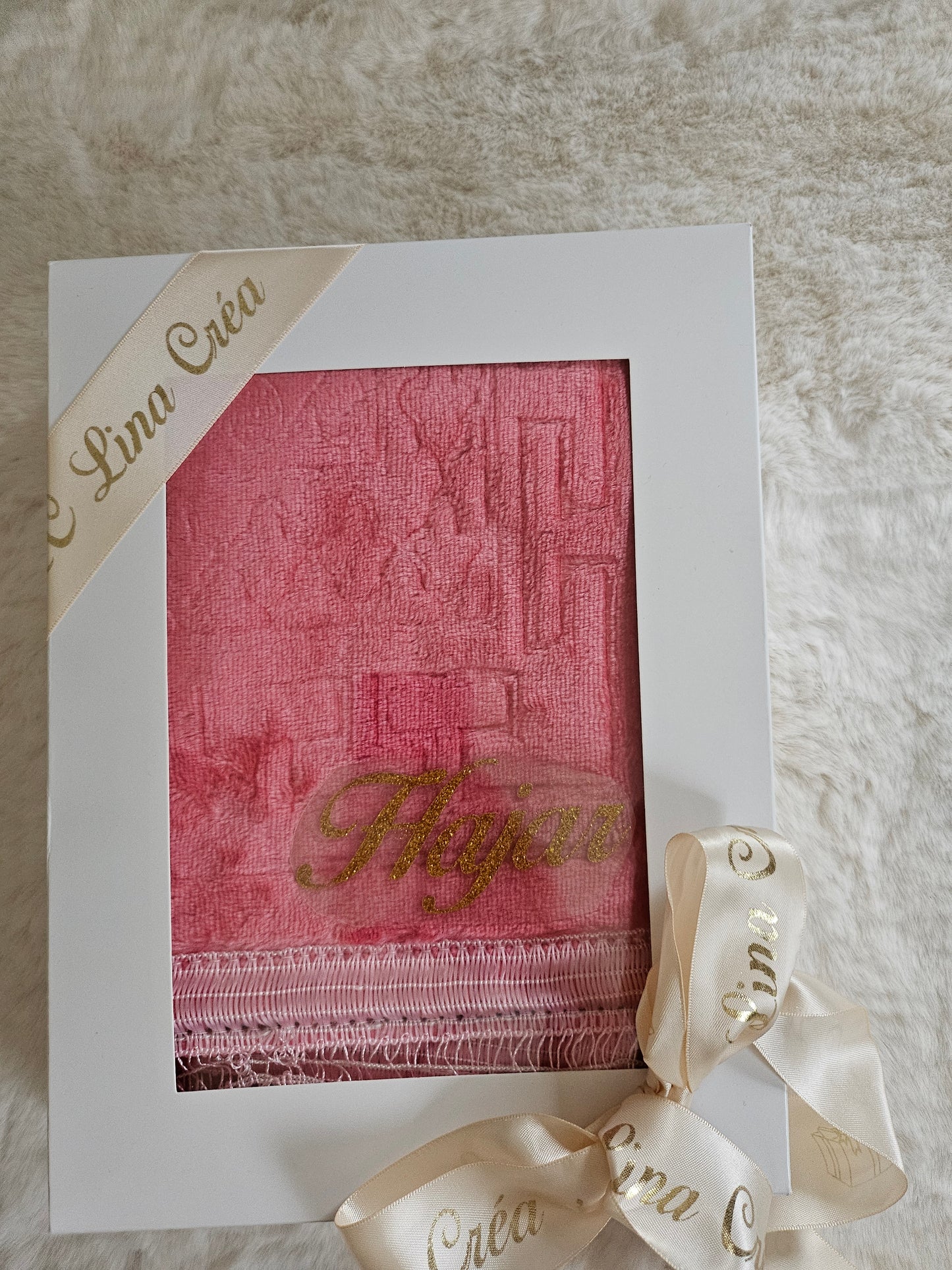 Tapis prière enfant épais Rose