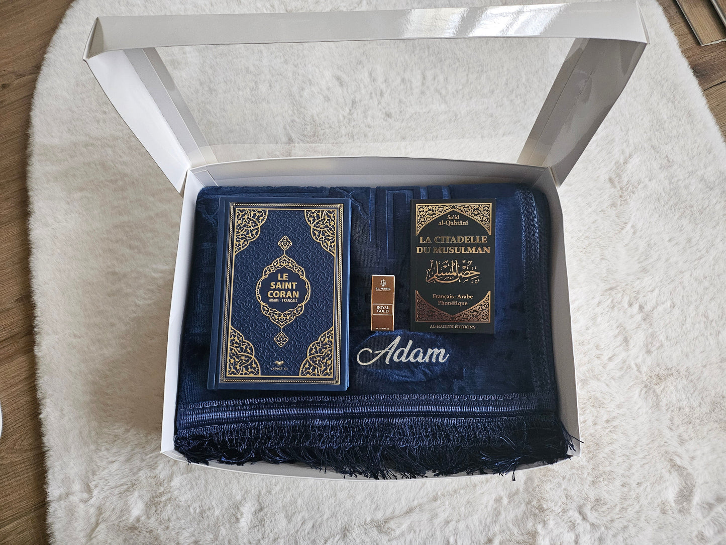 Coffret prière complet Bleu marine Adam