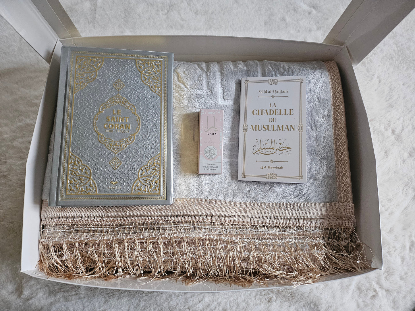 Coffret prière complet Gris Argent