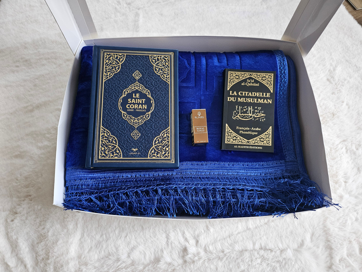 Coffret prière complet Bleu Roi