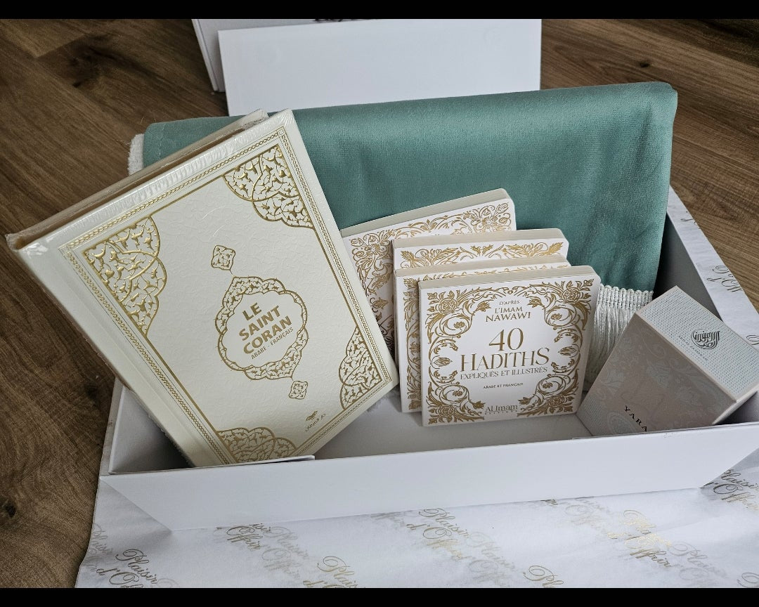 Coffret prière tapis Vert d'eau