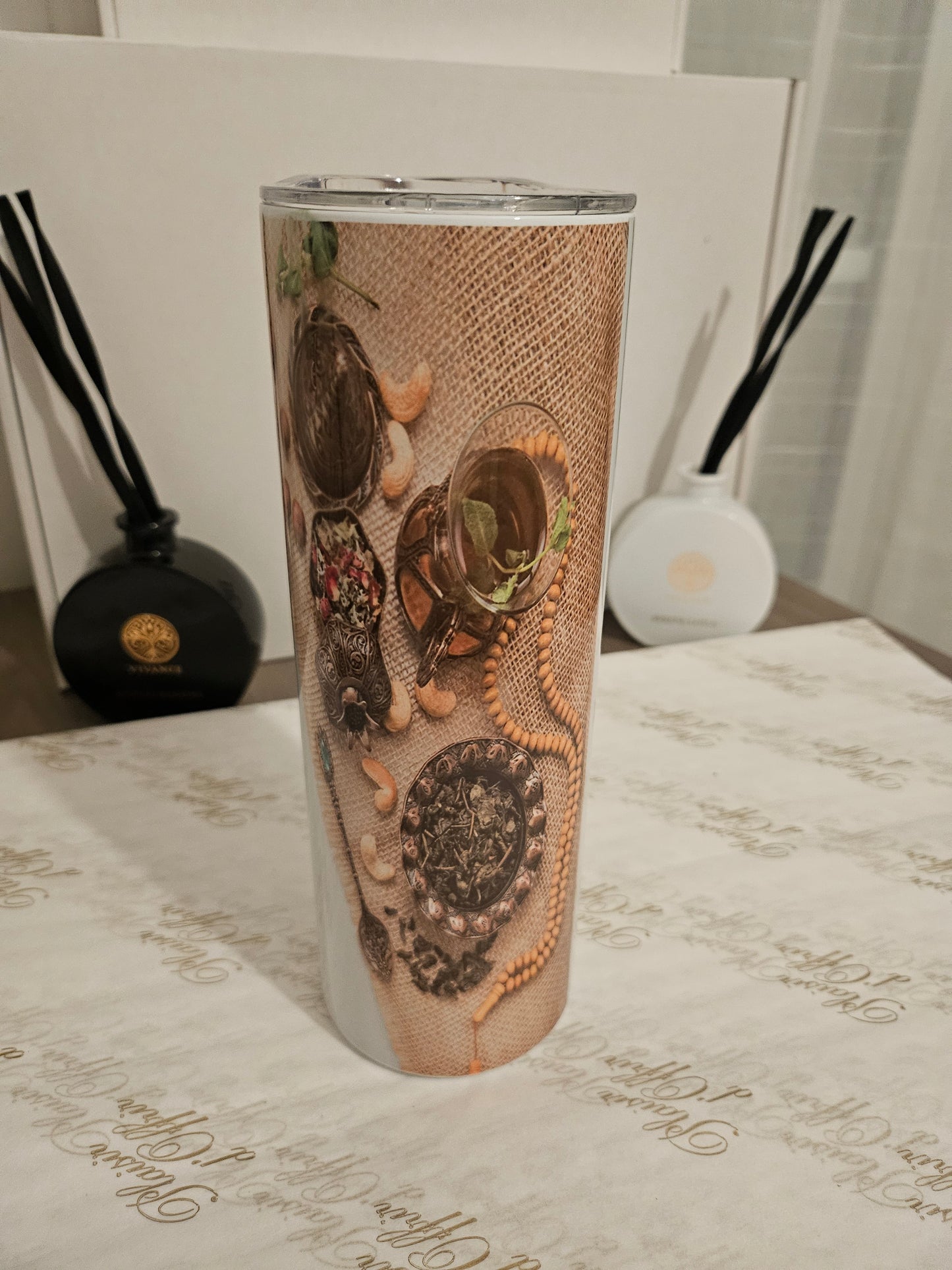 Gobelet voyage avec paille en métal