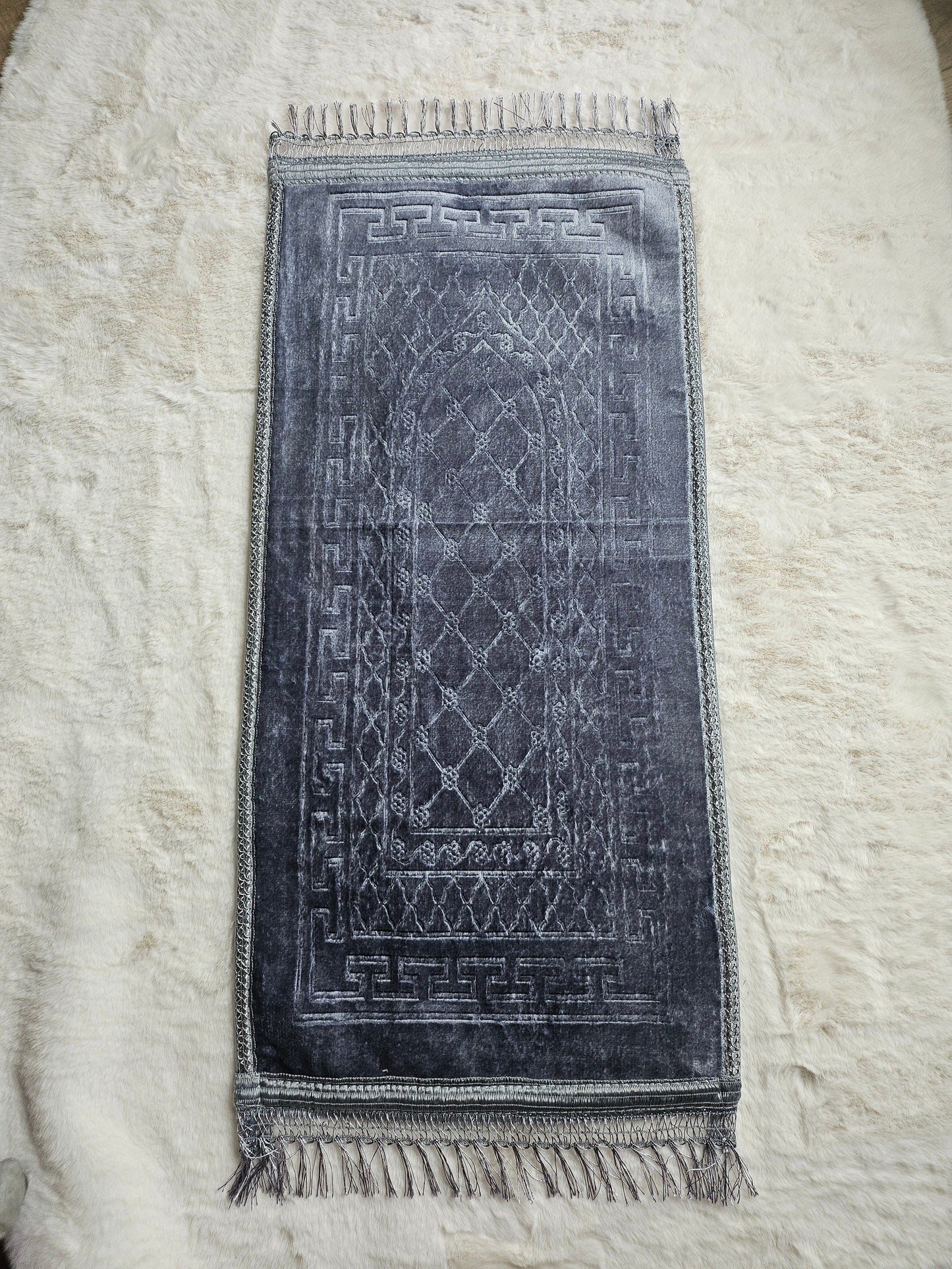 Tapis prière enfant épais Gris