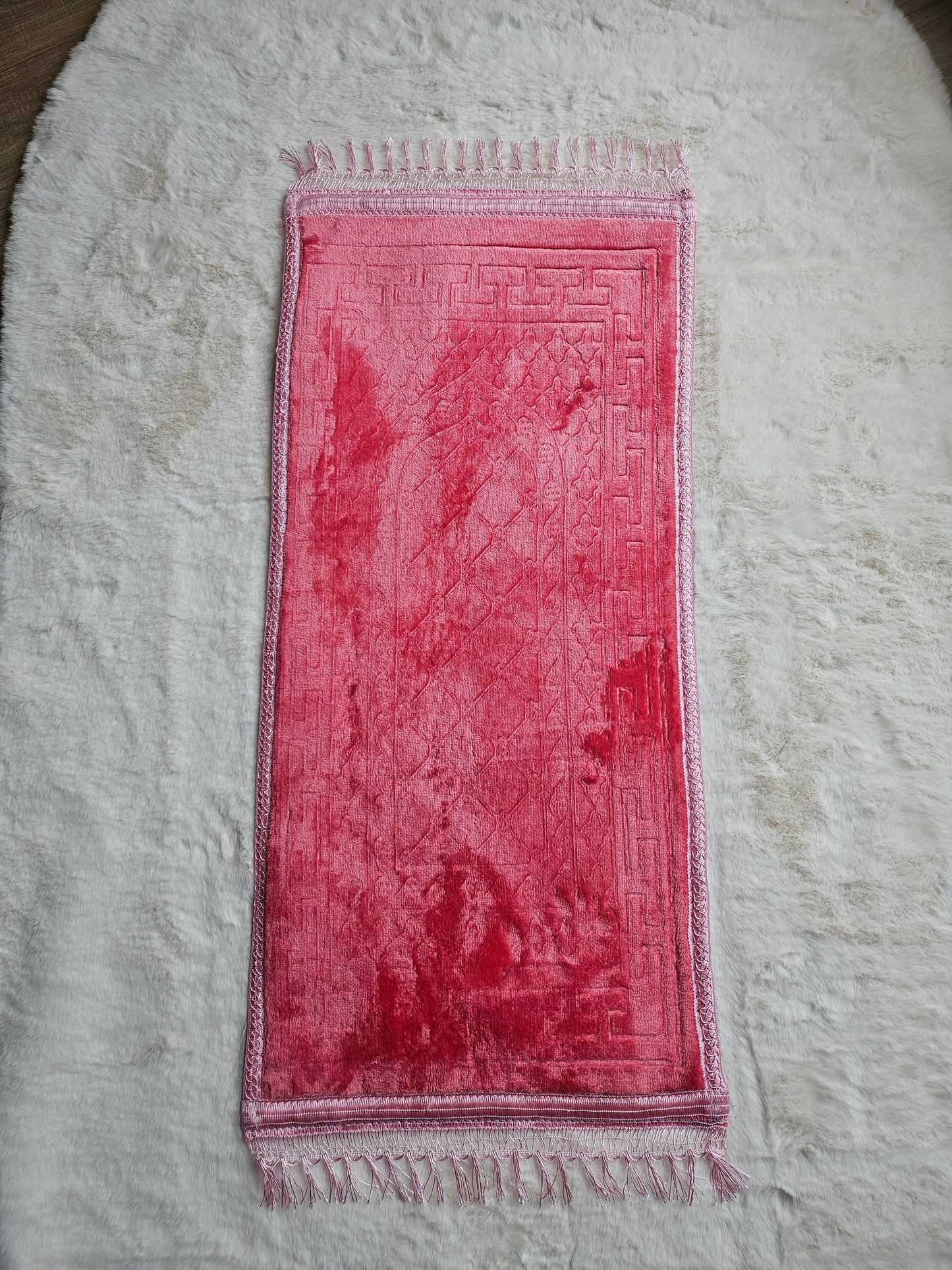 Tapis prière enfant épais Rose