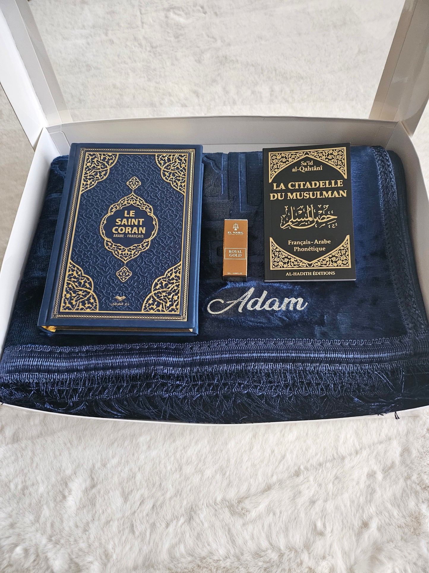 Coffret prière complet Bleu marine Adam