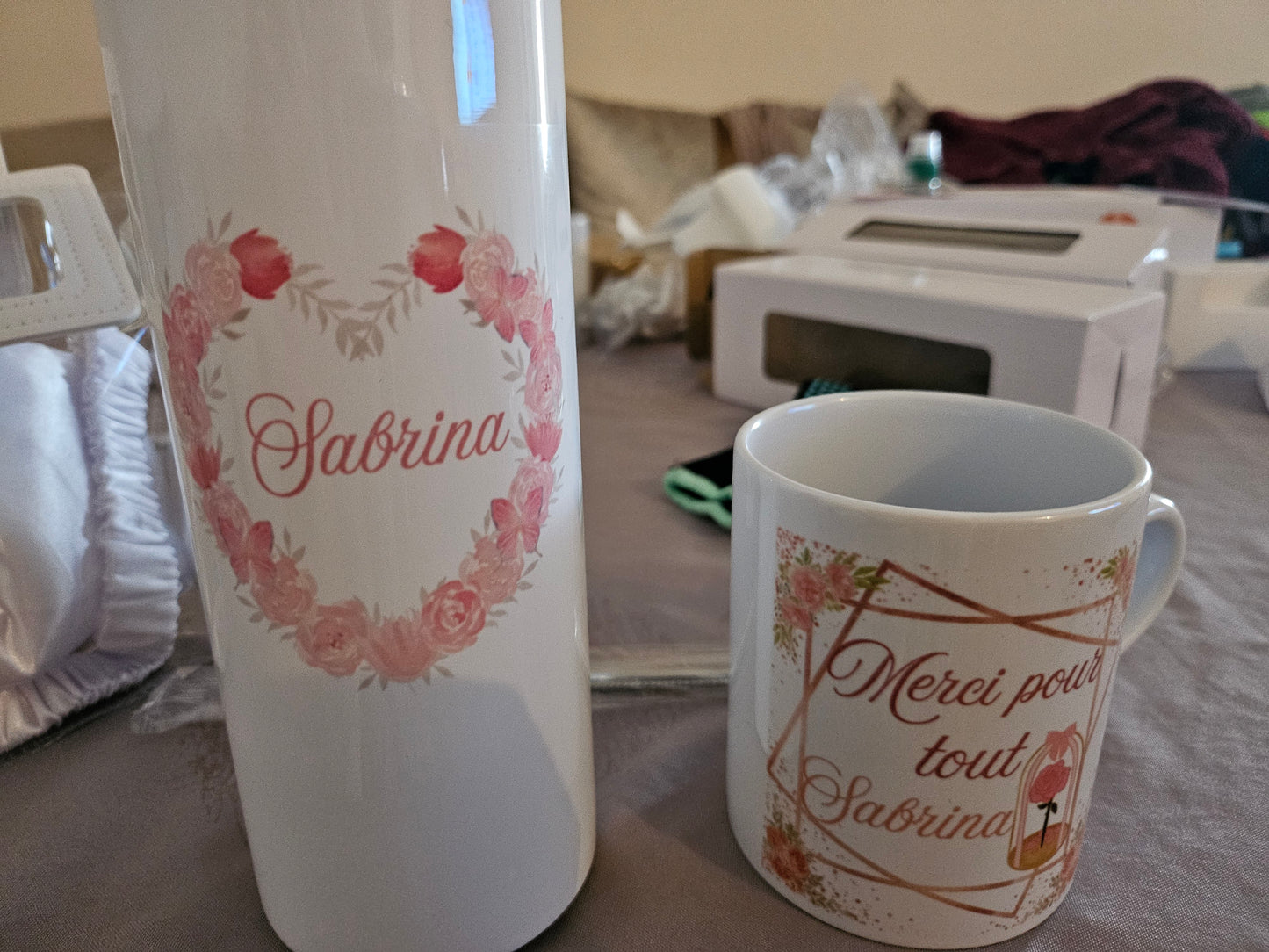 Gobelet voyage avec paille en métal