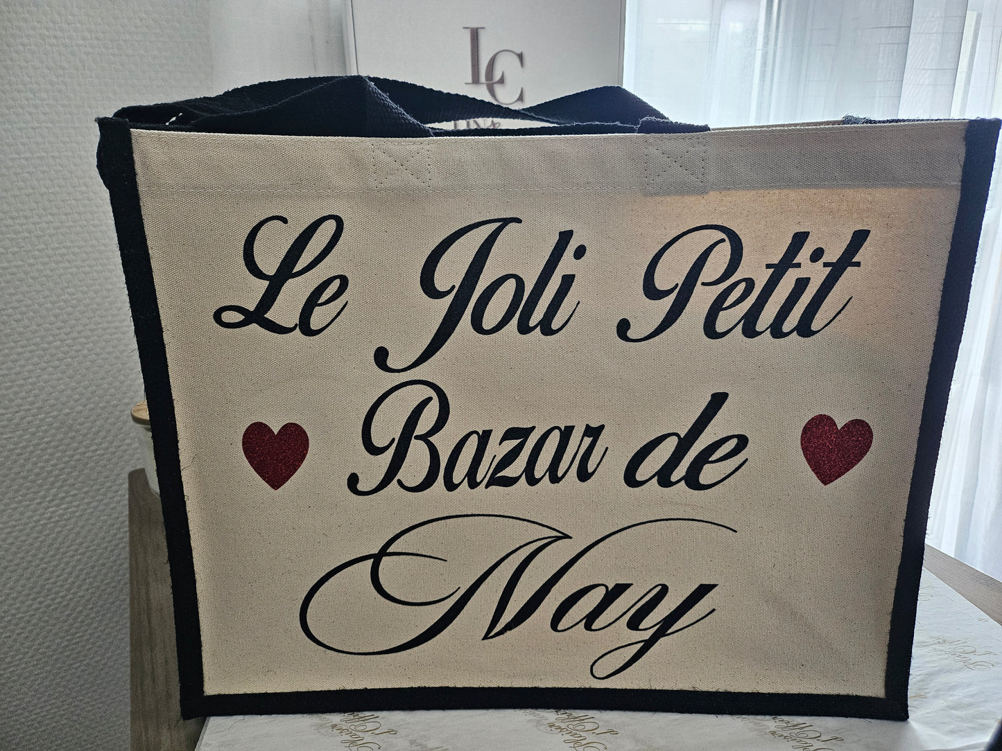 Sac en jute/toile de coton personnalisé